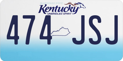KY license plate 474JSJ