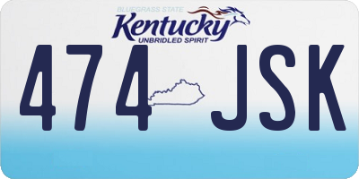 KY license plate 474JSK
