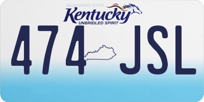 KY license plate 474JSL