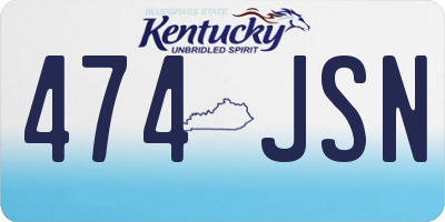 KY license plate 474JSN