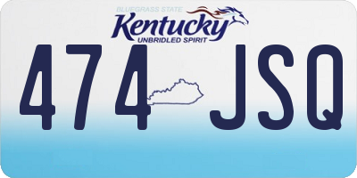 KY license plate 474JSQ