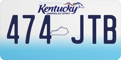 KY license plate 474JTB