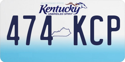KY license plate 474KCP