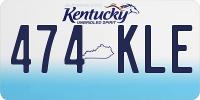 KY license plate 474KLE