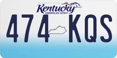 KY license plate 474KQS