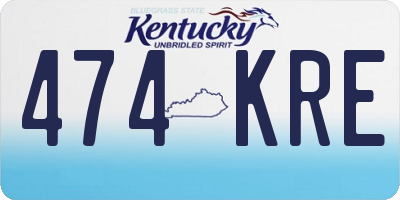 KY license plate 474KRE
