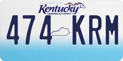 KY license plate 474KRM
