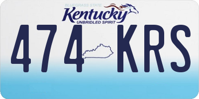 KY license plate 474KRS