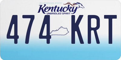 KY license plate 474KRT