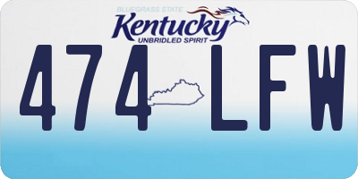 KY license plate 474LFW