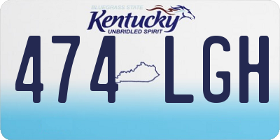 KY license plate 474LGH