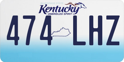KY license plate 474LHZ