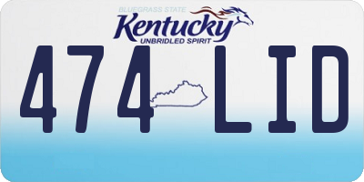 KY license plate 474LID