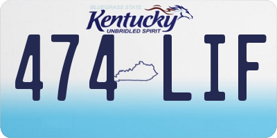 KY license plate 474LIF