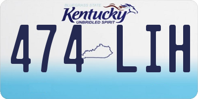 KY license plate 474LIH