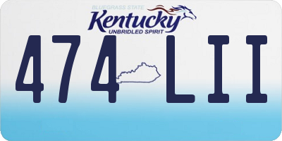 KY license plate 474LII