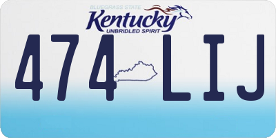 KY license plate 474LIJ