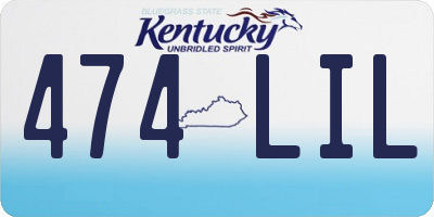KY license plate 474LIL