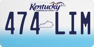 KY license plate 474LIM