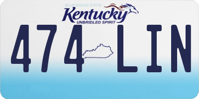 KY license plate 474LIN