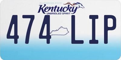 KY license plate 474LIP