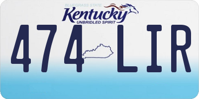 KY license plate 474LIR