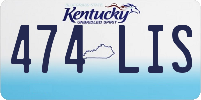 KY license plate 474LIS