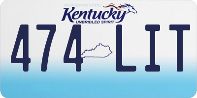 KY license plate 474LIT