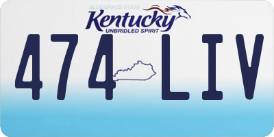 KY license plate 474LIV