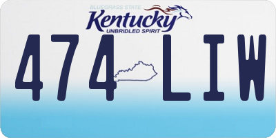 KY license plate 474LIW