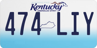 KY license plate 474LIY