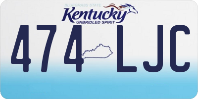KY license plate 474LJC
