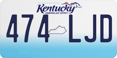 KY license plate 474LJD