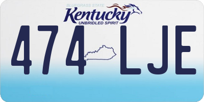 KY license plate 474LJE