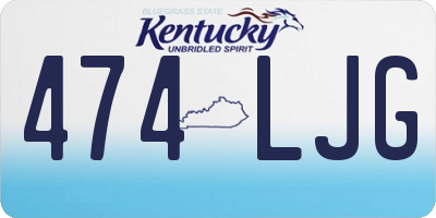 KY license plate 474LJG