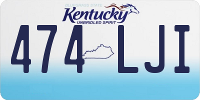 KY license plate 474LJI