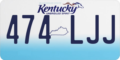 KY license plate 474LJJ