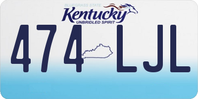 KY license plate 474LJL