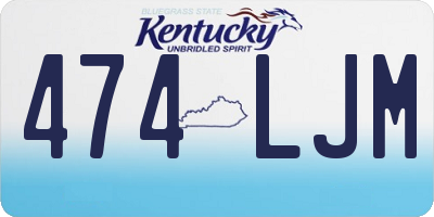 KY license plate 474LJM