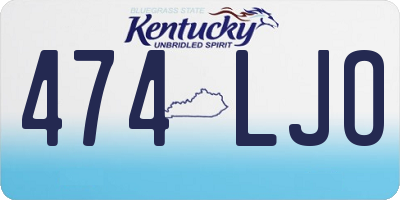 KY license plate 474LJO