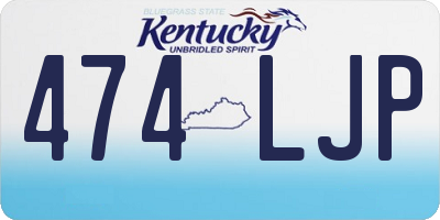 KY license plate 474LJP