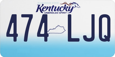 KY license plate 474LJQ