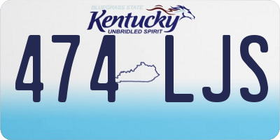 KY license plate 474LJS
