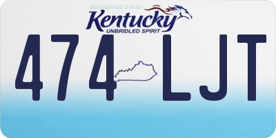 KY license plate 474LJT