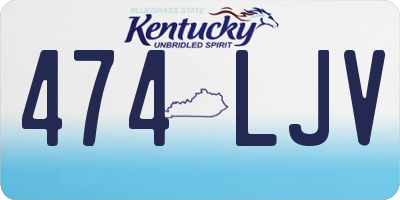 KY license plate 474LJV