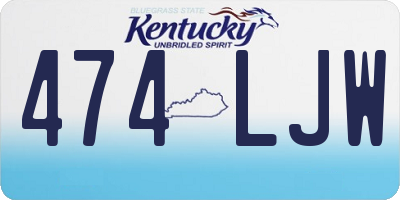KY license plate 474LJW