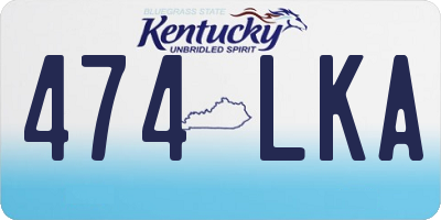 KY license plate 474LKA