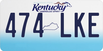 KY license plate 474LKE