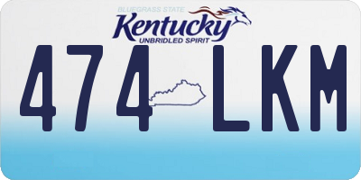 KY license plate 474LKM