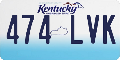 KY license plate 474LVK